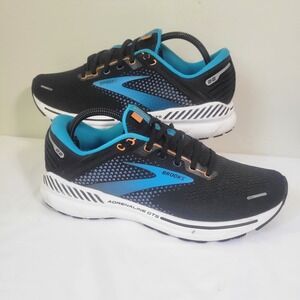 Brooks Adrenaline GTS 22 Mens Running Shoes Black Blue Orange Size 9.5
